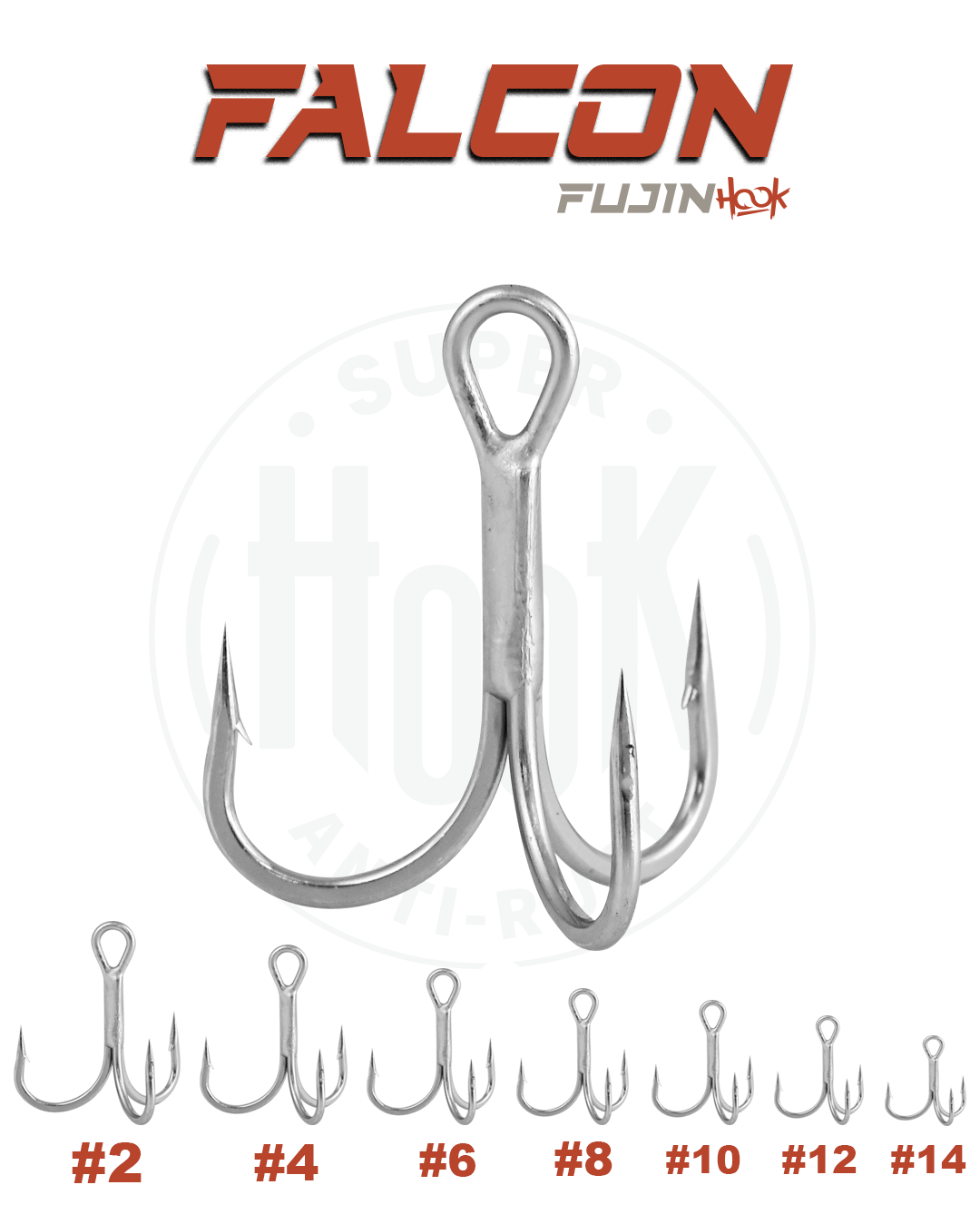 Fujin Falcon Süper Anti-Rust Üçlü Kanca
